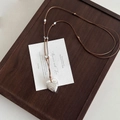 Adjustable brown cord necklace featuring a silver hammered heart pendant and metal beads - Adjustable Heart Brown Rope Necklace