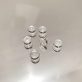 6 piezas de cierres de silicona blancos y plateados para pendientes y bisutería - Trasera Pendiente Estilo Hamburguesa / Juego de 6 / Plateado