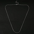 Detail of silver plated copper snake chain with lobster clasp and adjustable link - 45+5cm / Round Snake Chain / 1mm / Silver