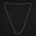 Detail of silver snake chain necklace showing the polished finish and lobster clasp closure - 45cm / O Chain / 1mm / Silver