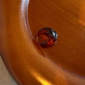 Unique amber resin chunky open ring with a vintage translucent brown finish for women - Transparent Brown Resin Ring / Transparent Brown