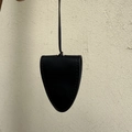 Porte-lunettes minimaliste en cuir noir et collier porte-clés à finition mate - Style Clip à Lunettes Noir (4396)