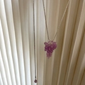 Adjustable long necklace featuring a purple crystal grape cluster pendant for women - Light Purple Grape Cluster