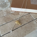 Artistic golden fish pendant on silver chain necklace for women in minimalist style - Matte Gold Fish with Silver Pull Chain