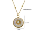 Detail of sunburst star necklace with mother of pearl inlay and gemstone center - White Mother of Pearl Starburst - Amazonite (XBN260903-天河石-3)