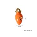 Detailed view of carrot pendant with dimensions 14.5mm height and 6mm width - Carrot Style (XB2506022)