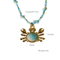 Détails du pendentif crabe avec pierre naturelle et dimensions pour la taille - Pendentif Crabe en Amazonite (XB2506003)