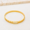 18k gold plated hollow chain bracelet with rectangle zircon for women's fashion jewelry - Zirconia Hollow Chain Style (B750 Gold)