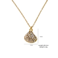 Collier doré avec pendentif goutte en diamants blancs et chaîne ajustable de 40+5cm - Style Goutte d'Eau (XBN25093206)