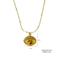 Collier pendentif œil de tigre maléfique avec chaîne à billes dorée et mesures - Style Chaîne à Billes Oeil Maléfique (XBX25091707)
