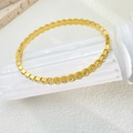 Elegant gold titanium steel honeycomb bracelet with sparkling pavé crystals for women - Rhinestone Honeycomb Style (B944)