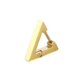 Minimalistischer Dreieck-Creolen-Ohrring aus poliertem Gold-Edelstahl für Damen und Herren - Gold