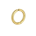 Minimalist high-polish golden stainless steel hinged hoop earring on white background - Clip-on Earrings / 2.5*8mm / Gold