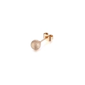 Minimalistischer goldener mattierter Kugelstecker mit mattem Finish und Schmetterlingsverschluss - 2.5 / Gold