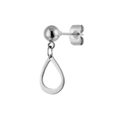Minimalistische silberne Edelstahl-Ohrstecker mit hohlem Teardrop-Anhänger Design - Wassertropfen Anhänger (Stahlfarbe 5)