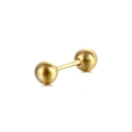 Barbell de piercing en acier inoxydable doré brillant pour le cartilage ou la langue - Or