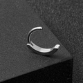 Minimalist silver stainless steel hinged clicker for belly or ear piercings - Steel
