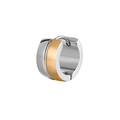 Minimalistische zweifarbige Titanstahl-Ohrringe mit poliertem Silber- und Roségold-Finish - Roségold