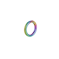 Rainbow 316L stainless steel seamless hinged clicker hoop for body piercing - Rainbow