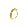 Anello per setto nasale in rame dorato lucido con bordo perlato per piercing - Oro