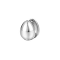 Polierte Tropfenohrringe aus silbernem Edelstahl mit hochglänzender Spiegeloberfläche - Silber