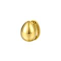 Massive 18K vergoldete Tropfen-Creolen aus Edelstahl mit hochglanzpolierter Oberfläche - Wassertropfen Polierter Stil (1) / Gold