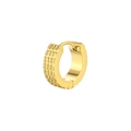 Poliertes goldfarbenes Creolen-Ohrring-Design mit strukturierter, mattierter Oberfläche - Gold