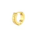 Poliertes Gold-Ohrring mit Zahnradmuster und industrieller Textur für Herren und Damen - Geriffeltes Muster (Gold 1) / Gold