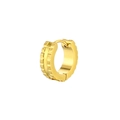 Gouden heren oorring in hiphopstijl met tandwieltextuur en matte afwerking - Geometrisch Tandwiel (Goud 8) / Goud