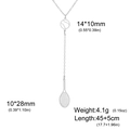 Collana a Y in acciaio inossidabile argento con ciondoli a racchetta e pallina da tennis - Stile Acciaio 1 (Palla e Racchetta)