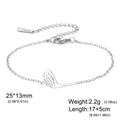 Golfschläger und Ball Anhänger Armband aus Edelstahl mit Karabinerverschluss - Golfschläger - Kreuzkette / Stahlfarben