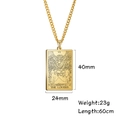 Collana Tarot in acciaio inossidabile dorato con incisione Gli Amanti e numero romano VI - GLI AMANTI / Oro