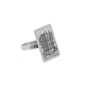 Silver stainless steel tarot ring featuring the Ten of Swords engraving in matte finish - Size 7 / Ten of Swords / Steel