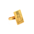 Vintage gold King of Swords tarot card ring crafted in durable stainless steel - Size 7 / King of Swords / Gold