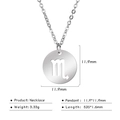 Silver stainless steel Scorpio zodiac hollow pendant necklace with 520mm chain length - Scorpio Hollow Out