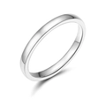 Polierter silberner Edelstahlring, minimalistischer Ehering mit Hochglanzfinish auf weißem Grund - Größe 5 / Dünner Schlichter Ring / Silber