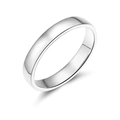 Anillo de boda minimalista en acero inoxidable plateado pulido con acabado de espejo - US 5 / Plateado-Anillo Liso