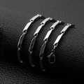 Polished stainless steel Mobius strip link chain necklace with lobster clasp for men - 2mm Thickness x 45cm Length / Silver