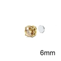 6mm amber zircon magnetic earring in gold finish for non-pierced ears - Gold Single (6mm)
