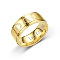 Gouden herenring van roestvrij staal met DAD gravure en Love You Dad inscriptie - US 6 / Goud