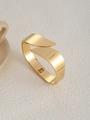 Dettaglio del meccanismo a molla interno di un bracciale in acciaio inossidabile placcato oro 18k - Stile Ala Sovrapposta Aerodinamica (ZHG25-Gold) / Oro