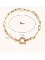 Dettaglio del bracciale a catena a graffetta placcato oro 18K con chiusura a molla - Catena a Graffetta (ZHB619金) / Oro