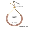 Detailansicht des Tennisarmbands mit rosa Zirkonia, Maßen und goldenem Schiebeverschluss - ZHB987 Rosa