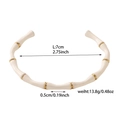 Detailansicht eines 18K vergoldeten Bambus-Armreifs mit Emaille und Größenangaben - Stil (ZHG996) / 18K-Gold / Weiß