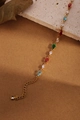 Bracelet élégant en chaîne dorée avec zircons colorés marquise et fermoir réglable - Or 18 carats / Gemmes Marquise Multicolores (ZHB447金)