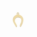 Polished gold horseshoe arch pendant crafted from high-quality 304 stainless steel - Gold