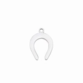 Polished silver horseshoe-shaped arch pendant made of durable 304 stainless steel - Steel