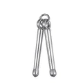 Polished silver zinc alloy drumsticks pendant for music lovers creative jewelry DIY - Antique Silver