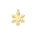 Polished gold snowflake pendant made of stainless steel with a sturdy jump ring connector - Gold