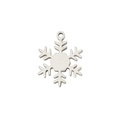 Snowflake pendant made of silver-tone stainless steel for jewelry making and necklaces - Steel